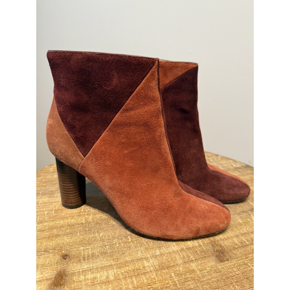 Ulla Johnson 8.5 Carin Brown Patchwork Leather Su… - image 2